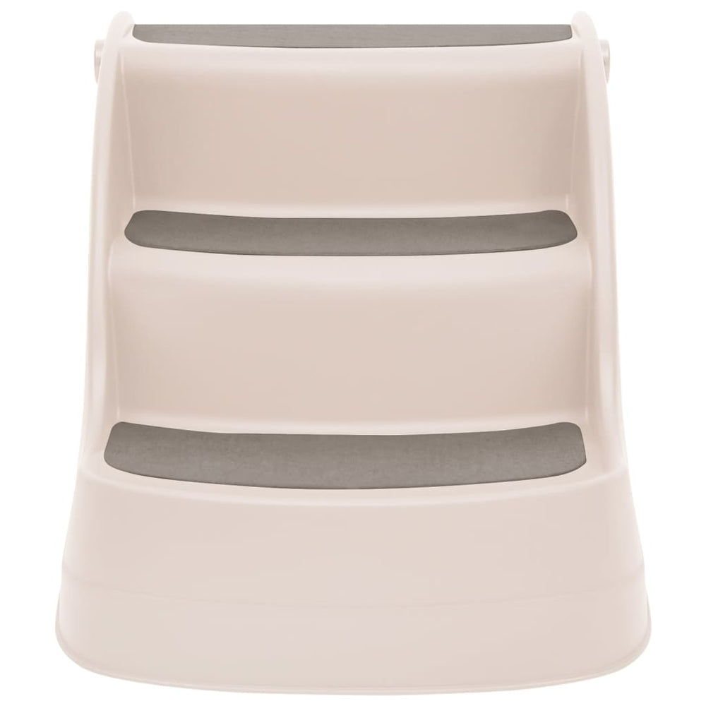 Vidaxl Hundetreppe 3 Schritte faltbar 50 x 38x38 cm Kunststoffcreme Farbe