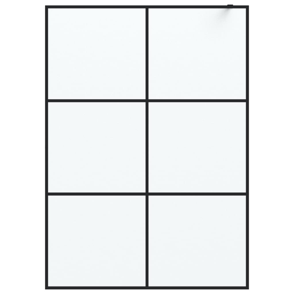 Vidaxl Walk-In Shower Wall 140x195 cm tappetino ESG nero