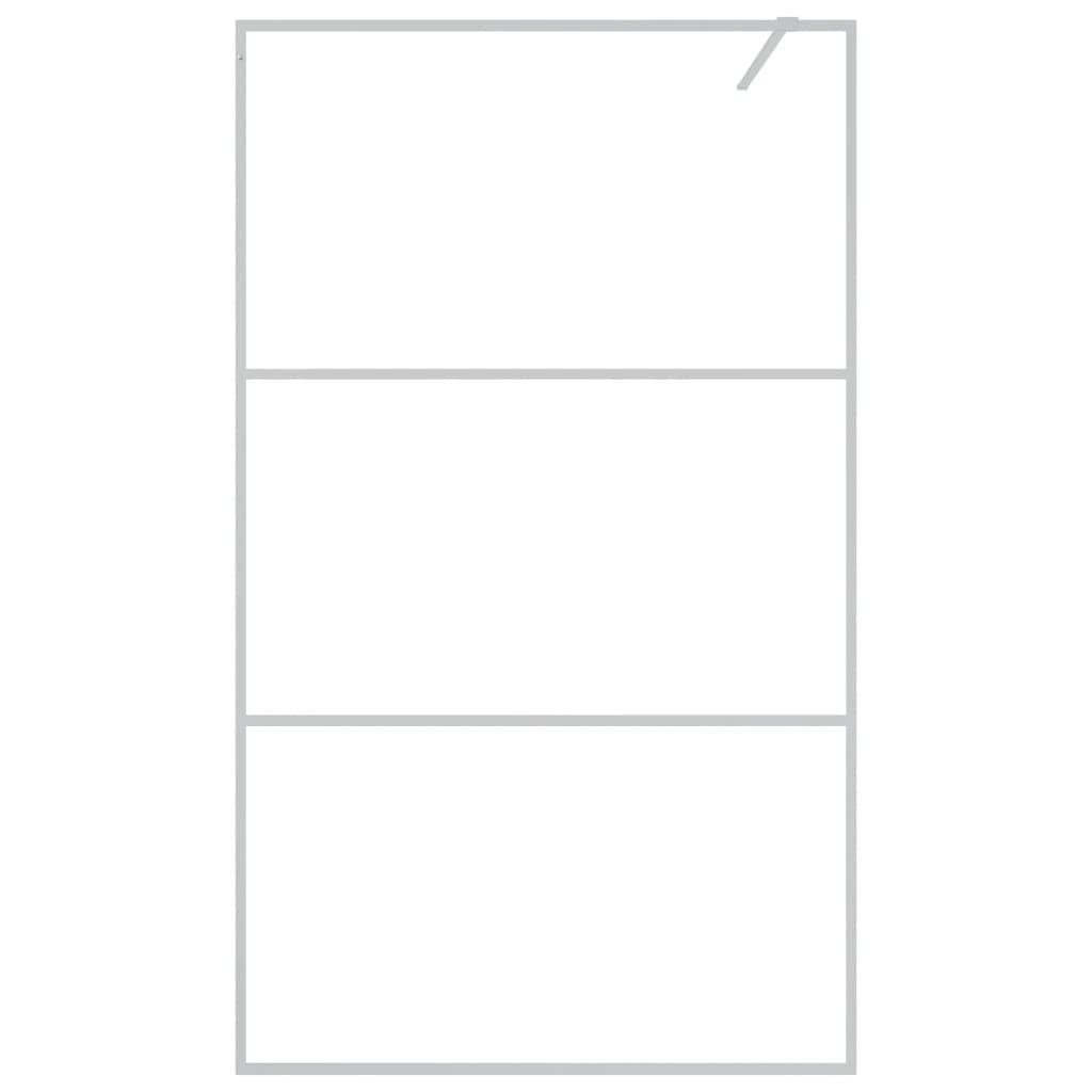 Vidaxl walk-in brusevæg 115x195 cm Transparent ESG Glass sølvfarvet
