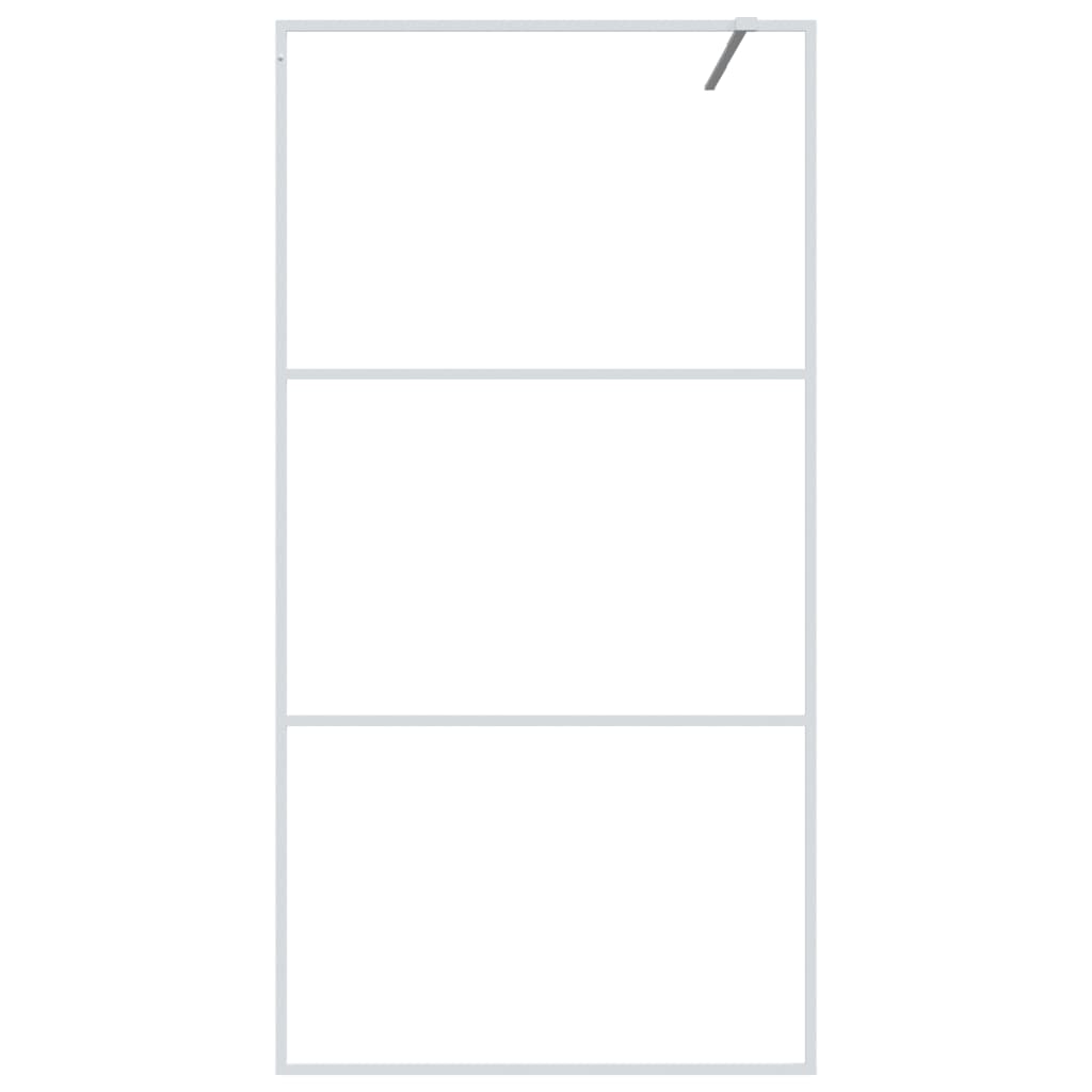 Vidaxl Walk-In Shower Mall 100x195 cm de vidrio ESG transparente blanco