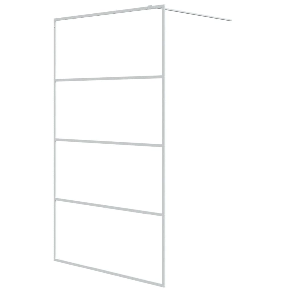 Vidaxl walk-in brusevæg 115x195 cm Gennemsigtig ESG Glass White