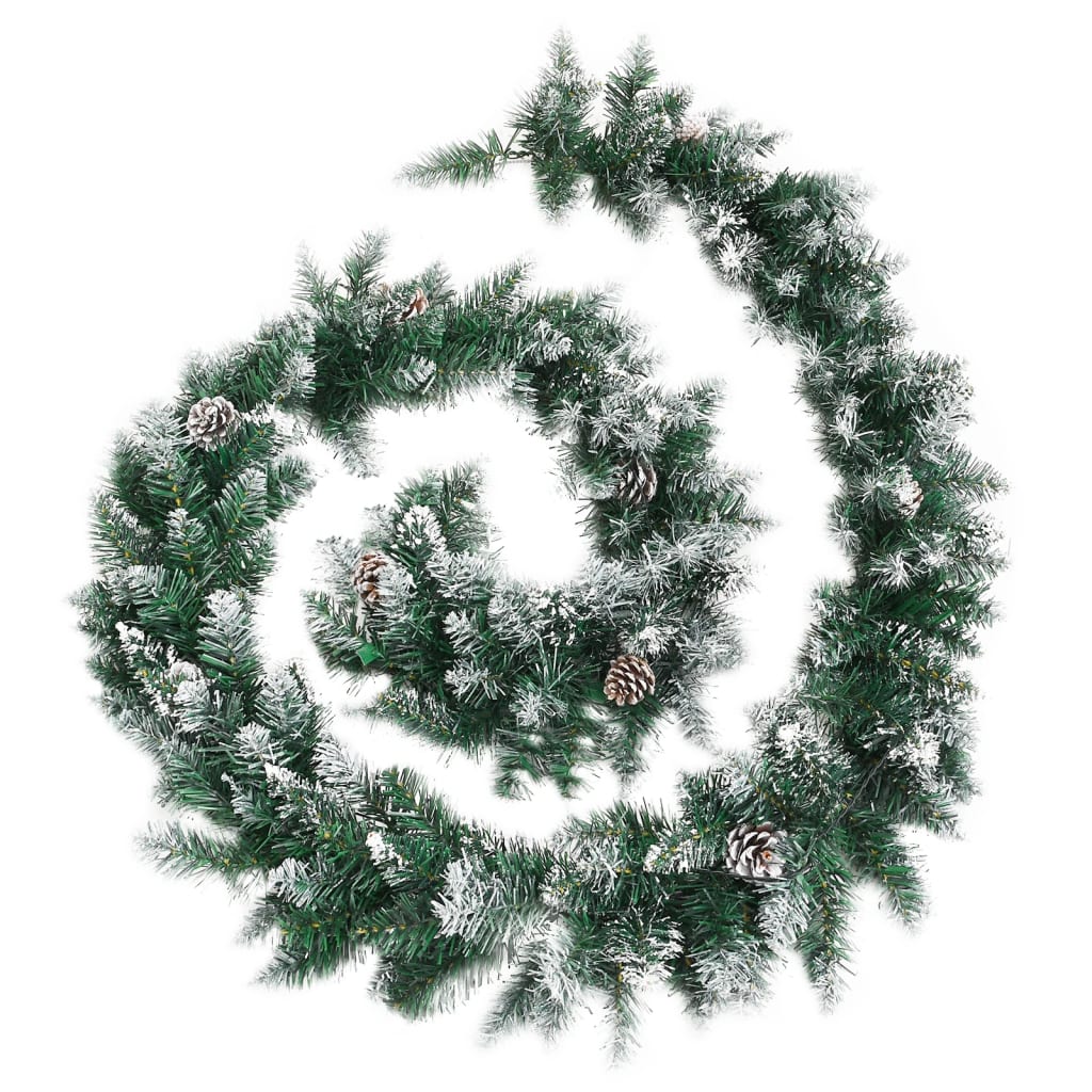 Vidaxl Christmas Garland s LED světly 2,7 m PVC Green