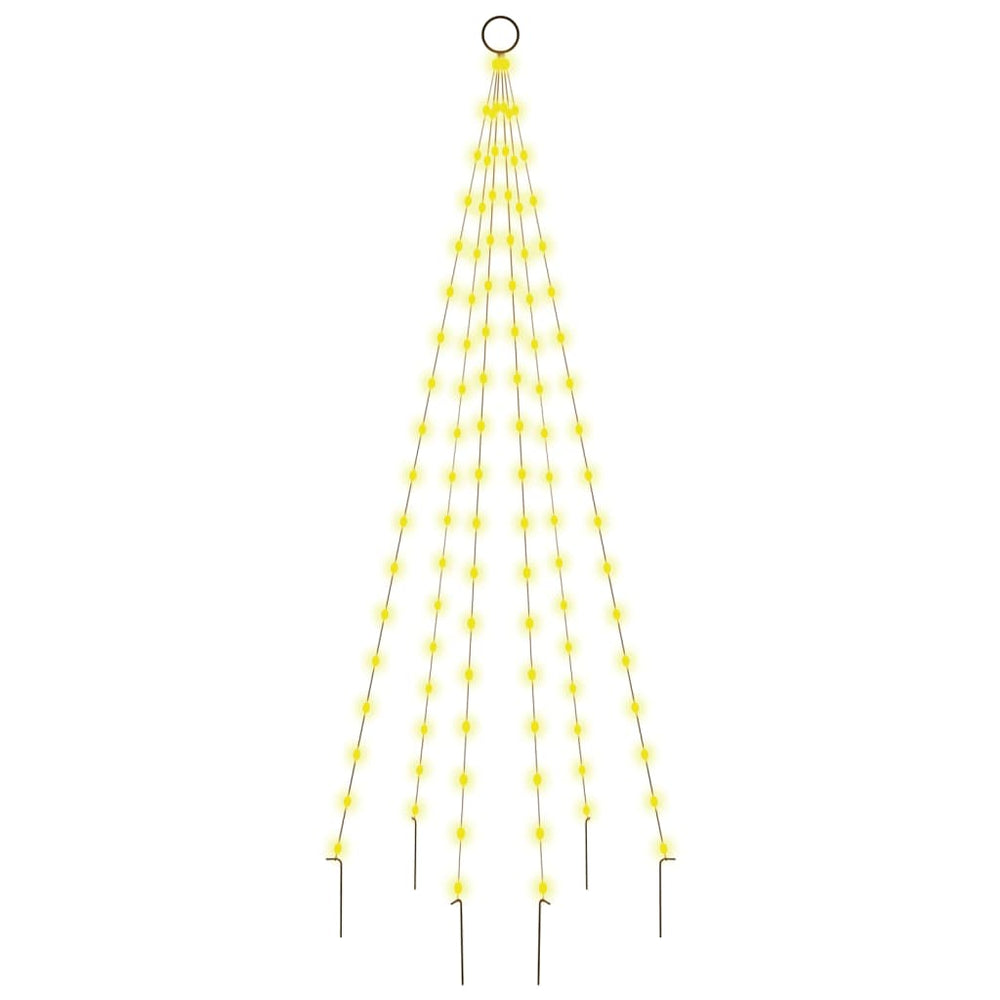 Vidaxl FlagPole božično drevo 108 LED TELD WORM 180 cm