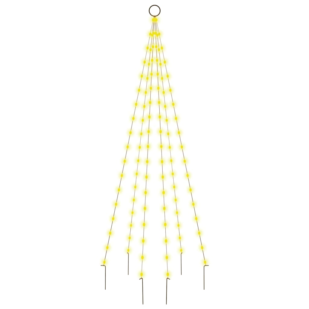 Vidaxl FlagPole božično drevo 108 LED TELD WORM 180 cm