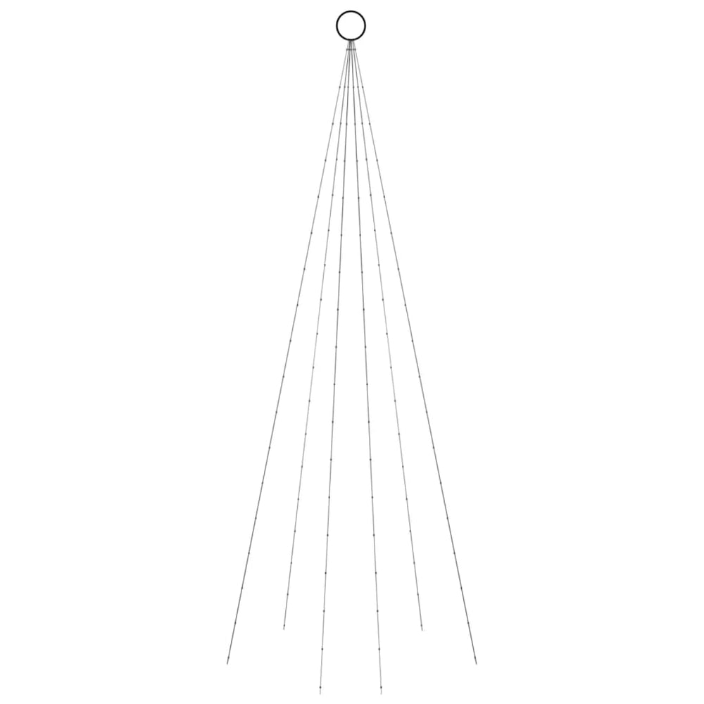 Vidaxl FlagPole božično drevo 108 LED TELD WORM 180 cm