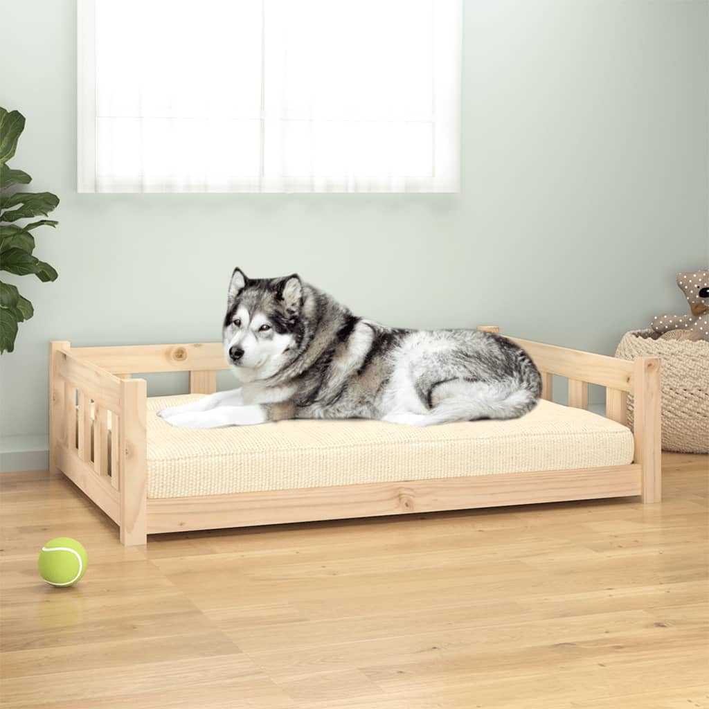 Vidaxl dog bed 105.5x75.5x28 cm solid pinewood