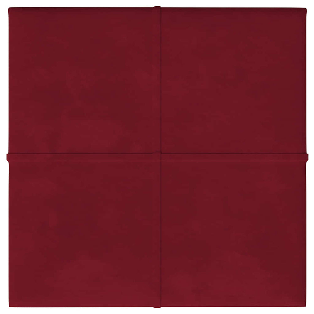 Panneaux muraux vidaxl 12 st 1,08 m² 30x30 cm Velvet Wine rouge