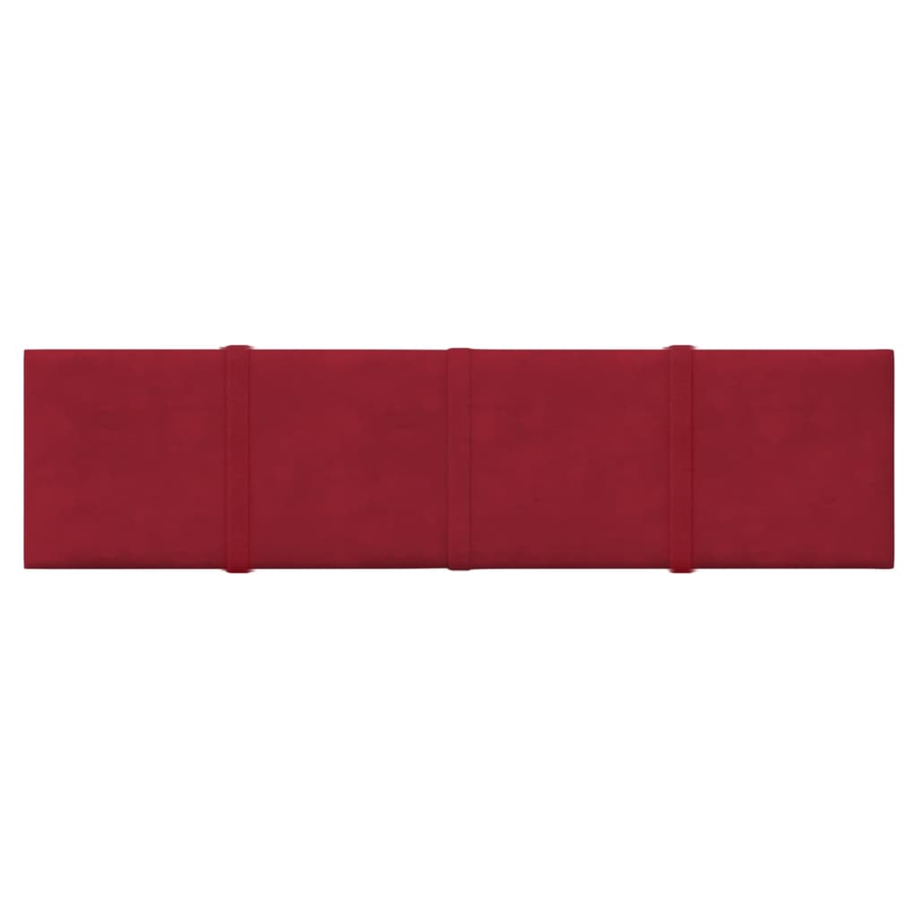Vidaxl -Wandpaneele 12 ST 1,08 m² 60x15 cm Samtweinrot rot