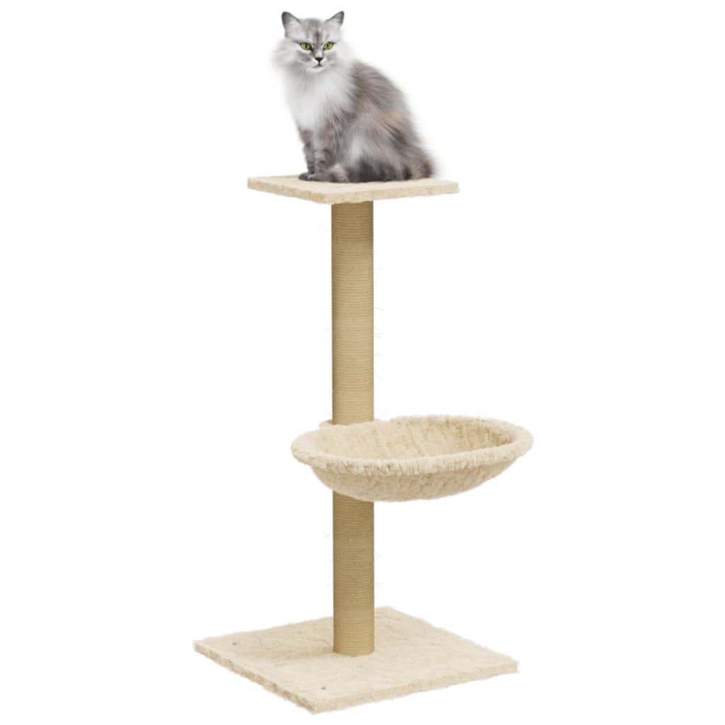 Vidaxl cat furniture with sisal scratching post 74 cm cream-colored