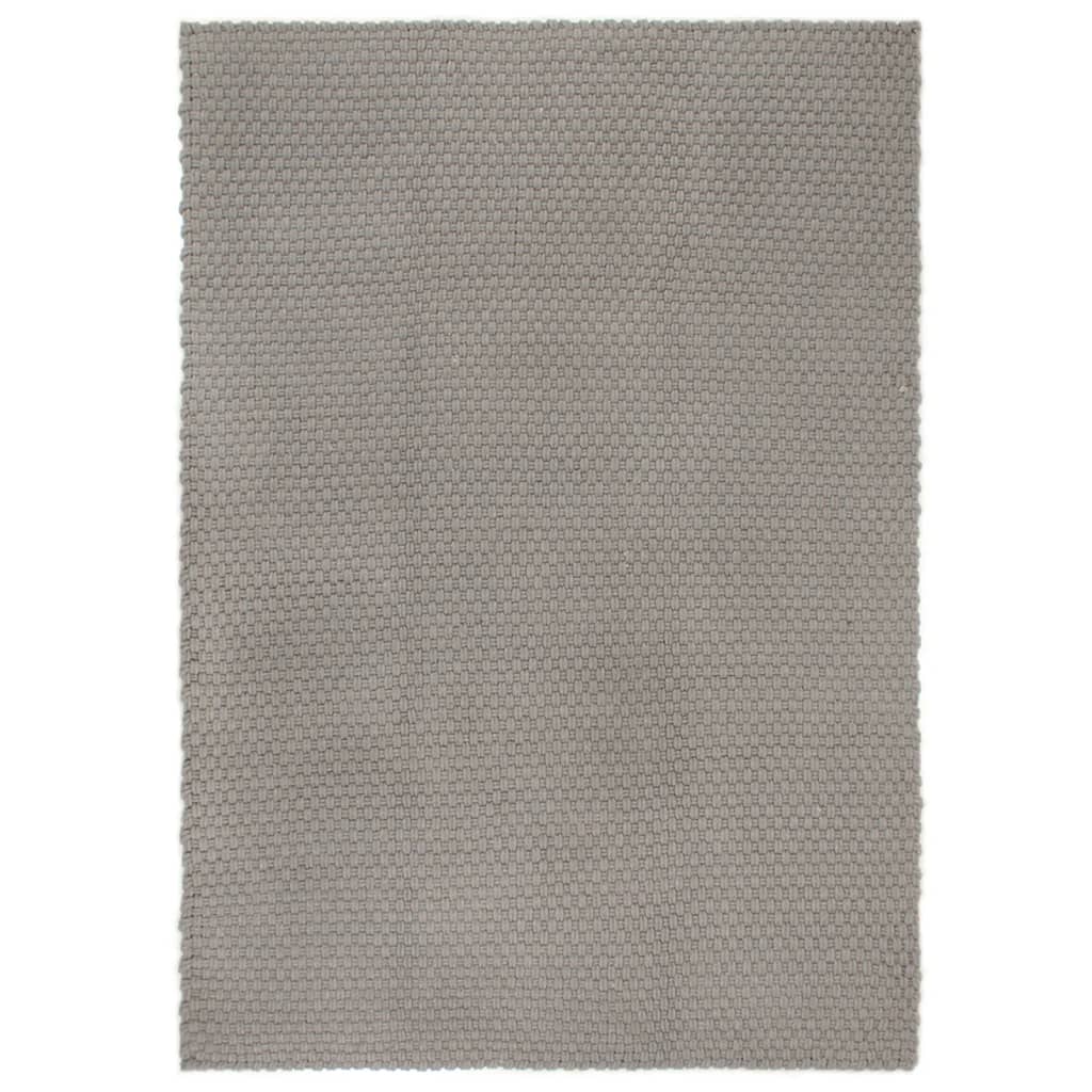 Vidaxl rectangular rug 120x180 cm cotton grey