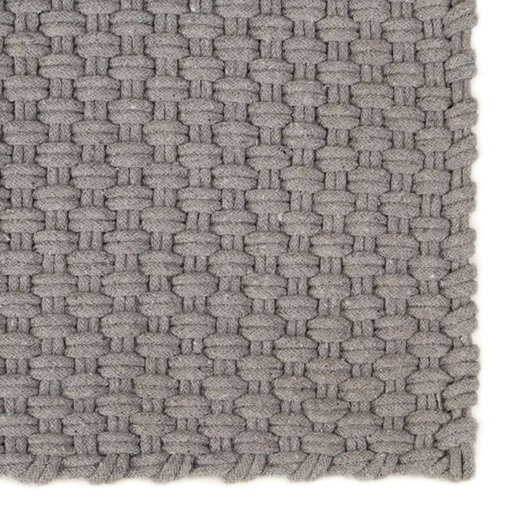 Vidaxl rectangular rug 120x180 cm cotton grey