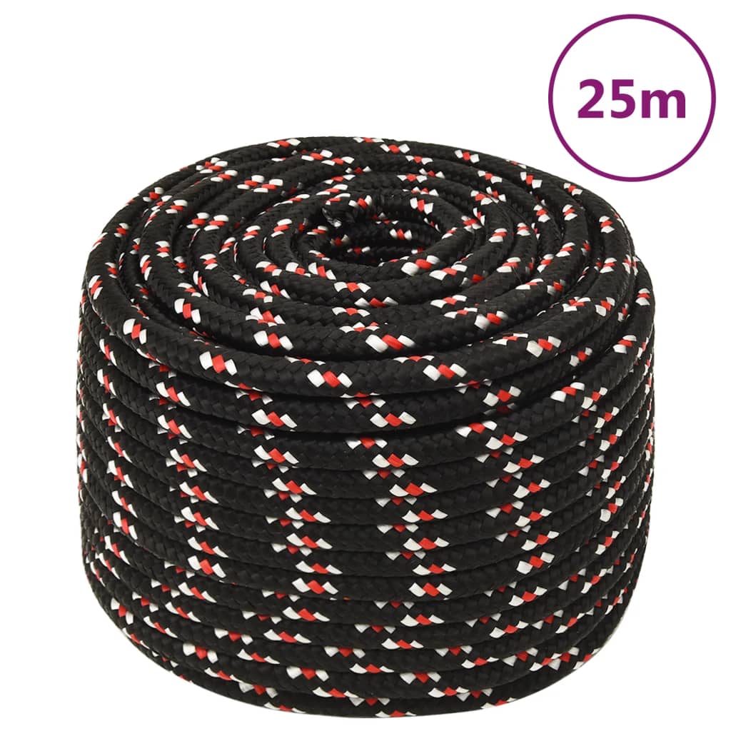 VIDAXL -Kofferchen -Seil 12 mm 25 m Polypropylenschwarz