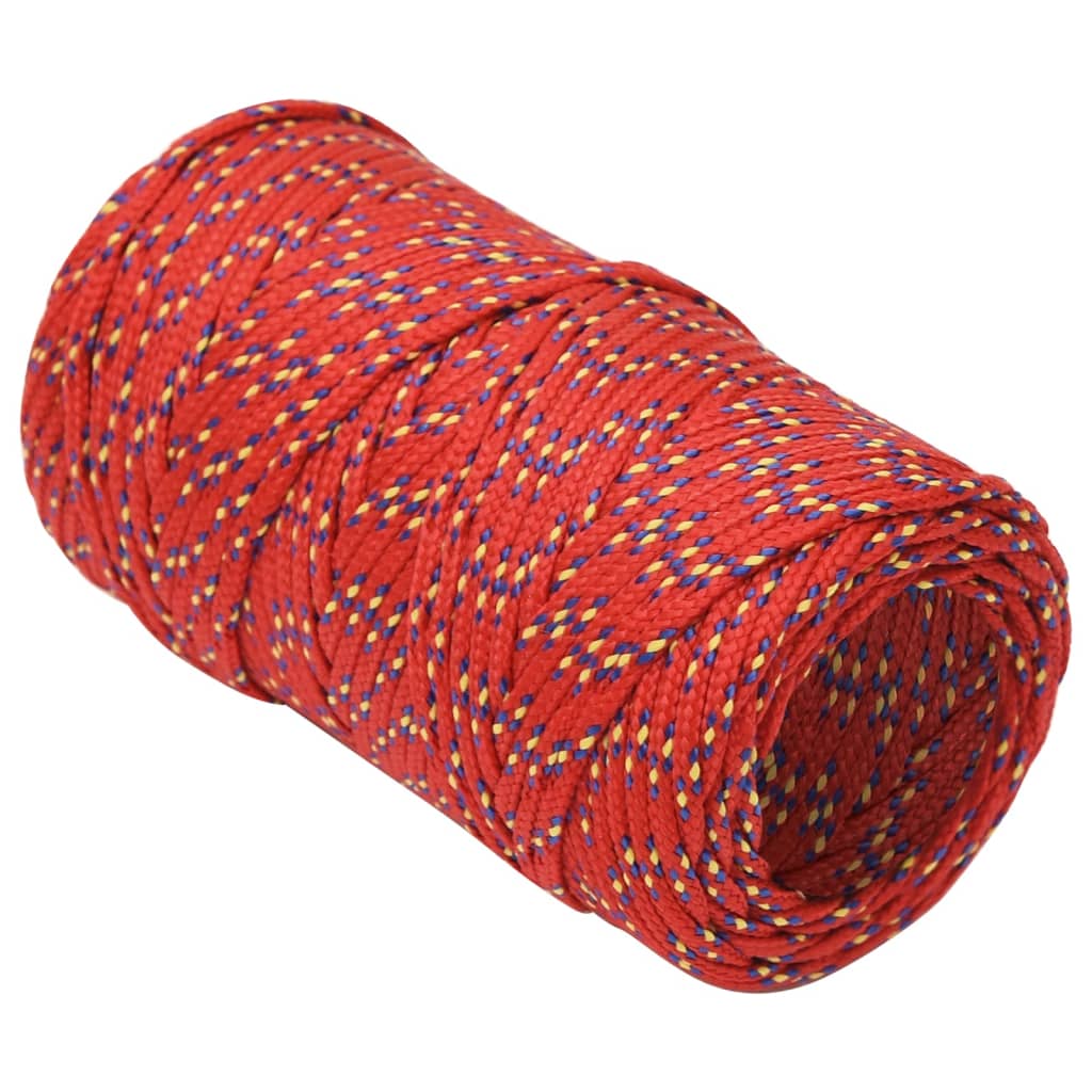 Vidaxl -Bootseil 2 mm 100 m Polypropylenrot