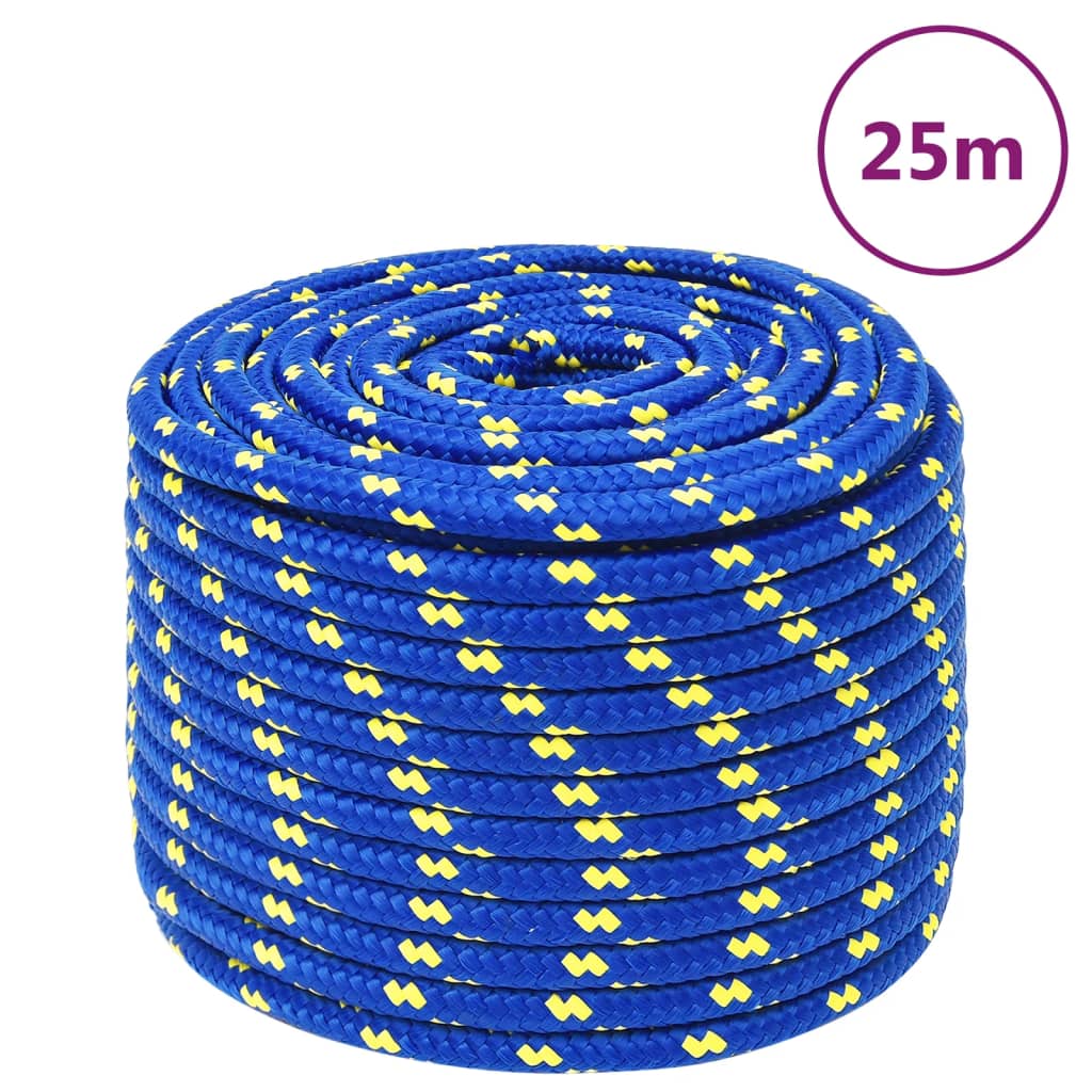 Vidaxl -Bootseil 14 mm 25 m Polypropenblau