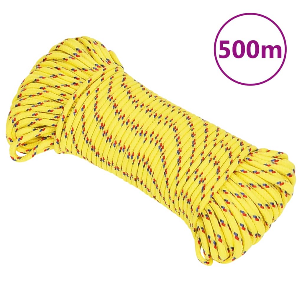 Vidaxl Bootsseil 4 mm 500 m Polypropylen gelb