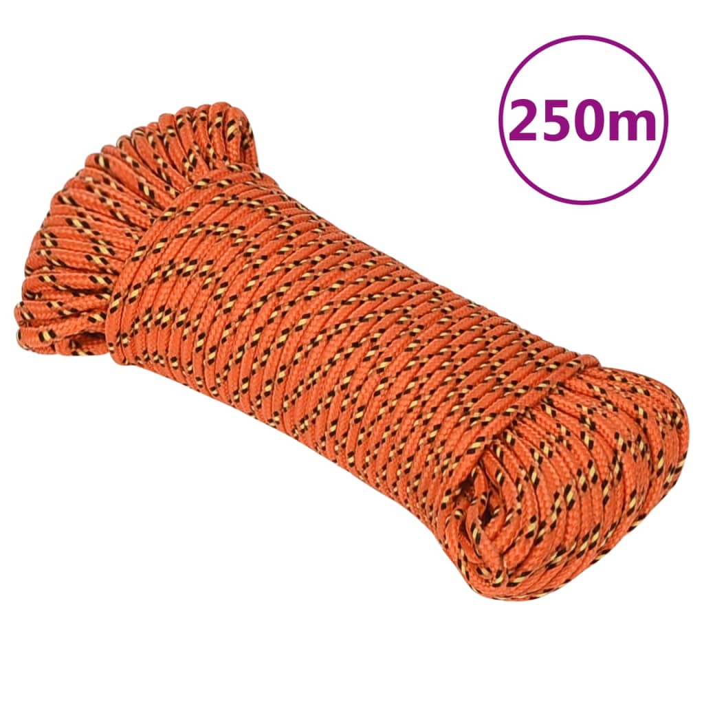 Vidaxl -Bootseil 3 mm 250 m Polypropylenorange