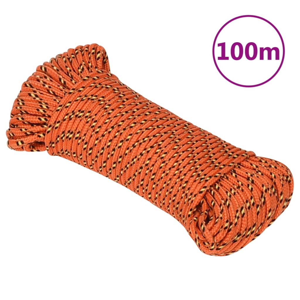 Vidaxl Bootsseil 5 mm 100 m Polypropylen orange