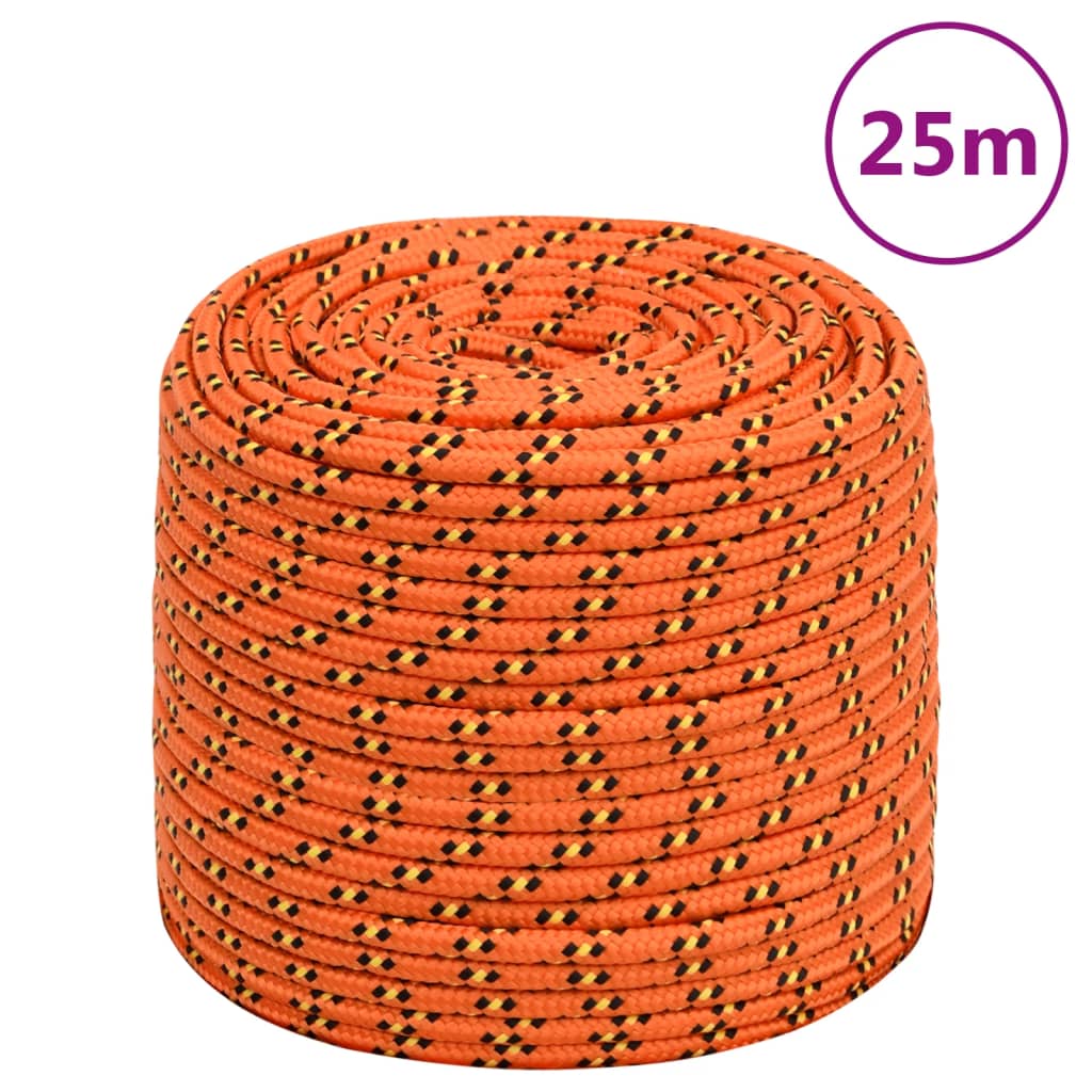Vidaxxl Bootsseil 10 mm 25 m Polypropylen Orange