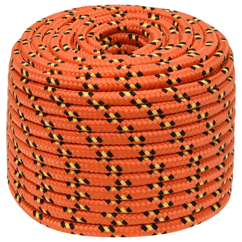 Vidaxl -Bootseil 14 mm 50 m Polypropylenorange