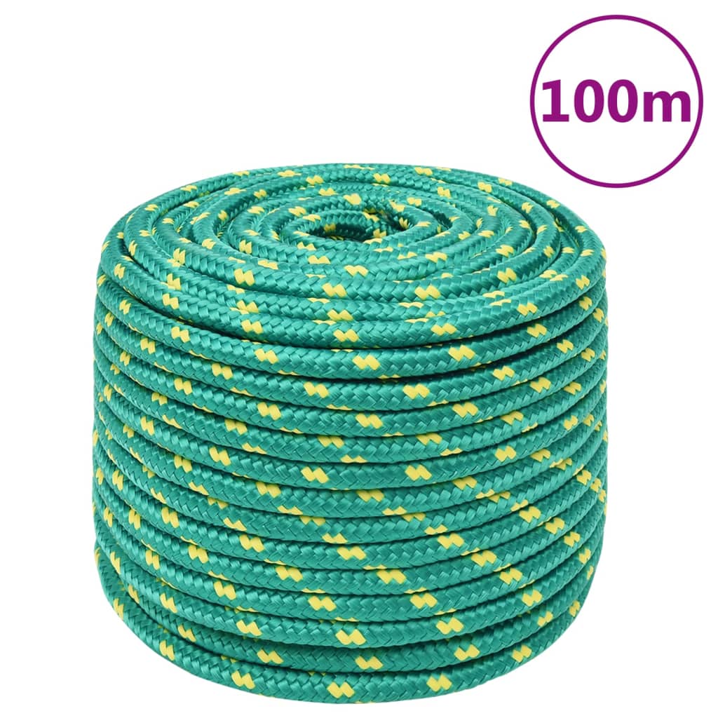 Vidaxl boat rope 14 mm 100 m polypropylene green