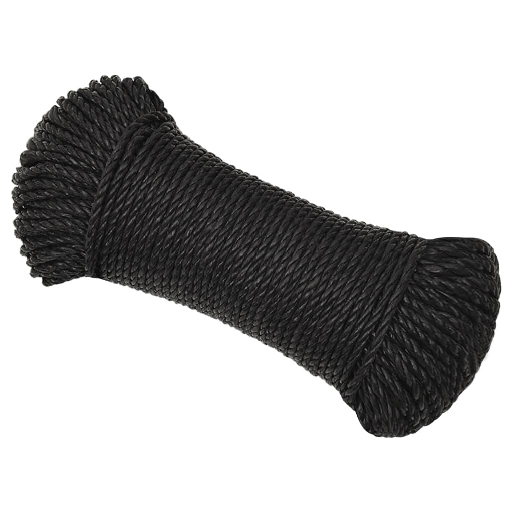Vidaxl Werkouw 3 mm 250 m polypropene negro