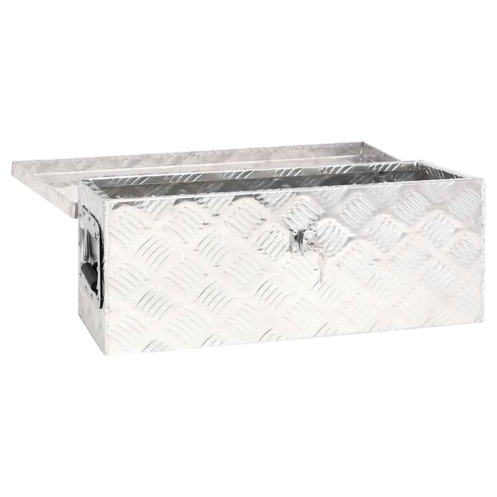 VIDAXL -Speicherbox 60x23.5x23 cm Aluminium Silber gefärbt