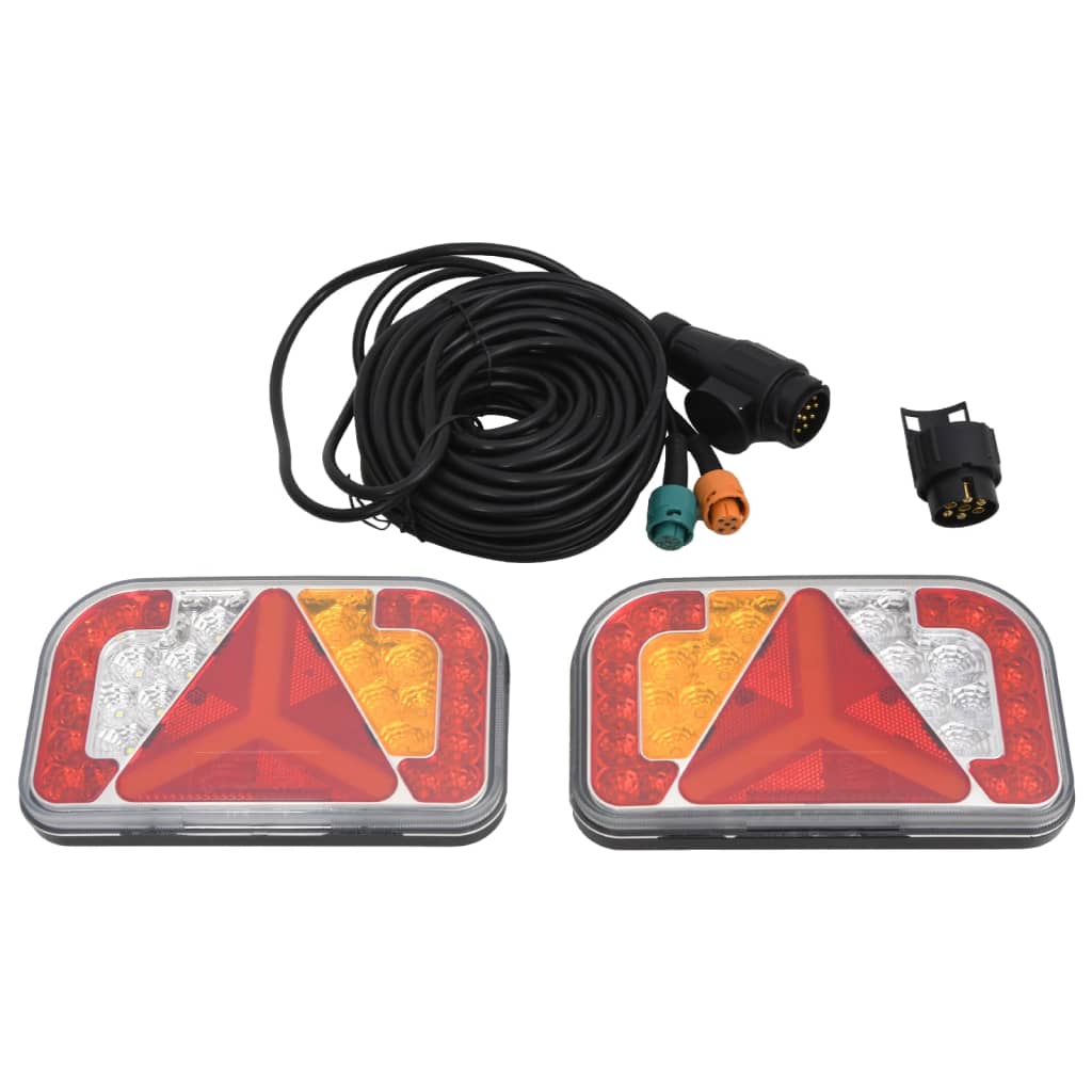 VIDAXL Supporter 2 St LED LAMPAGGIO 12 V 24x5x14,5 cm rosso