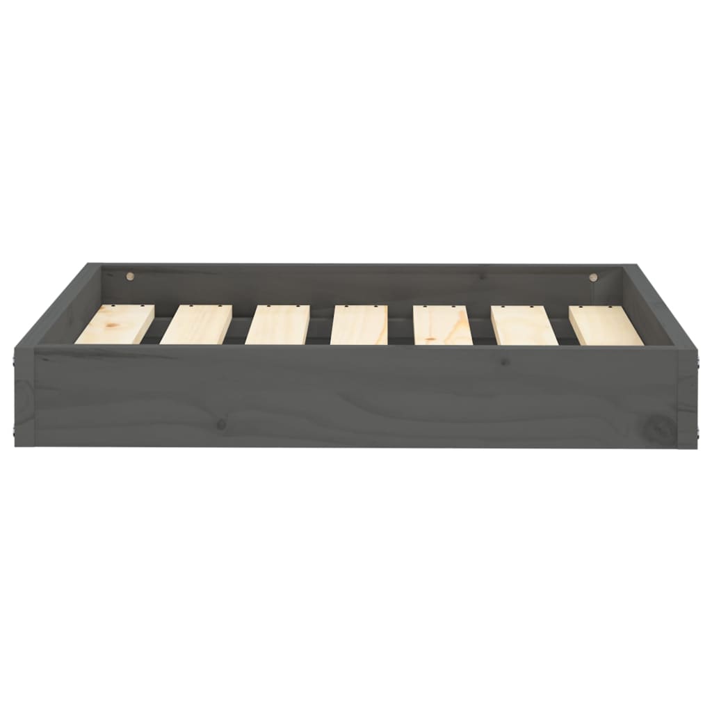 Vidaxl dla psów kosz 61,5x49x9 cm stałego sosny szarości