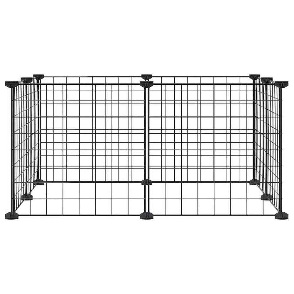 Vidaxl PETS Gabbia con 8 pannelli 35x35 cm Black