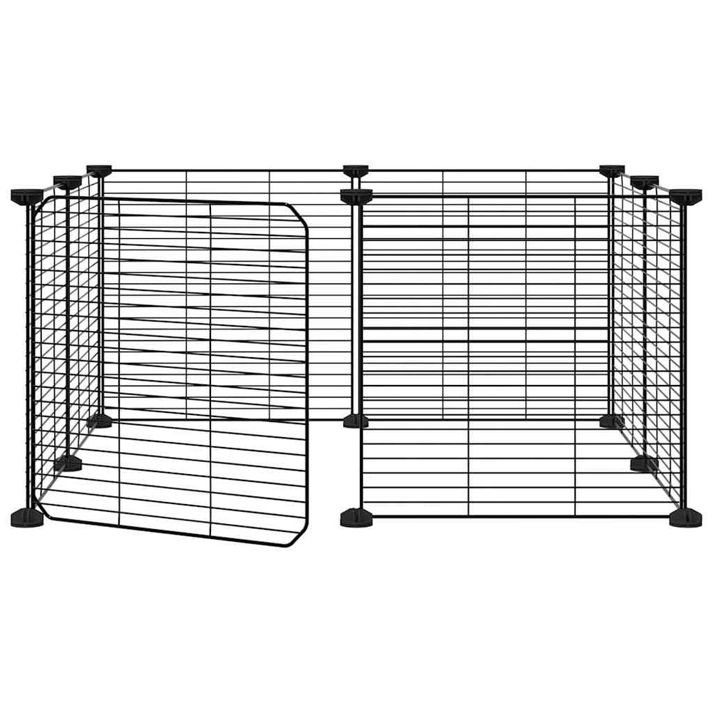 Vidaxl PETS Gabbia con porta 8 pannelli 35x35 cm Black