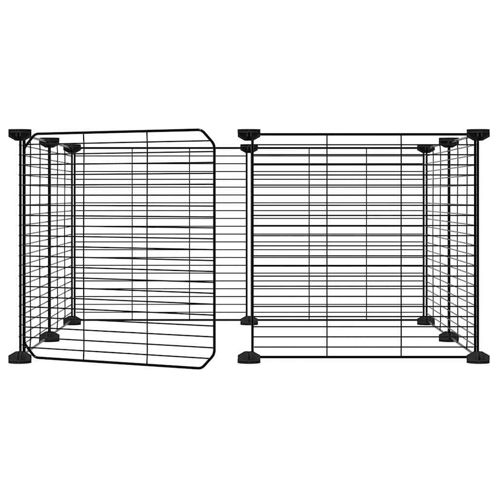 Vidaxl PETS Gabbia con porta 8 pannelli 35x35 cm Black