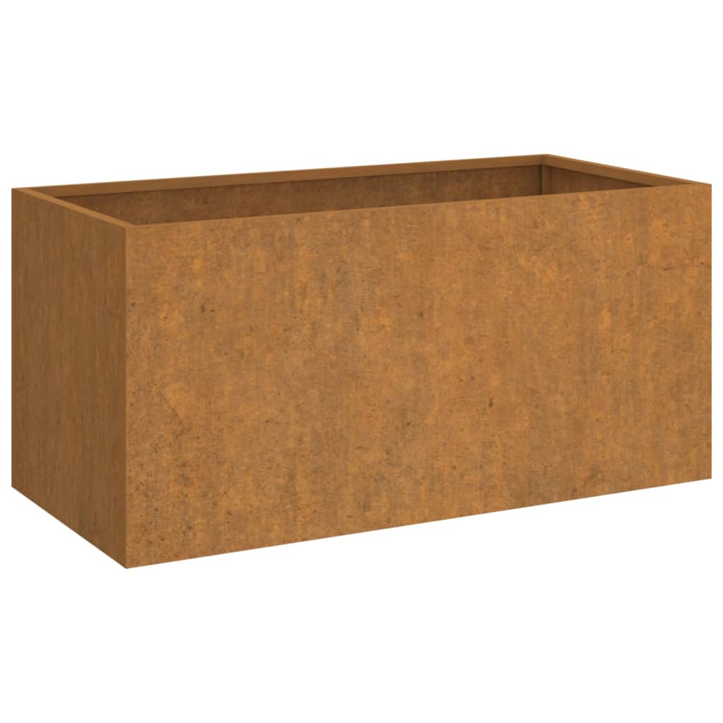 Vidaxl planter 62x30x29 cm corten steel
