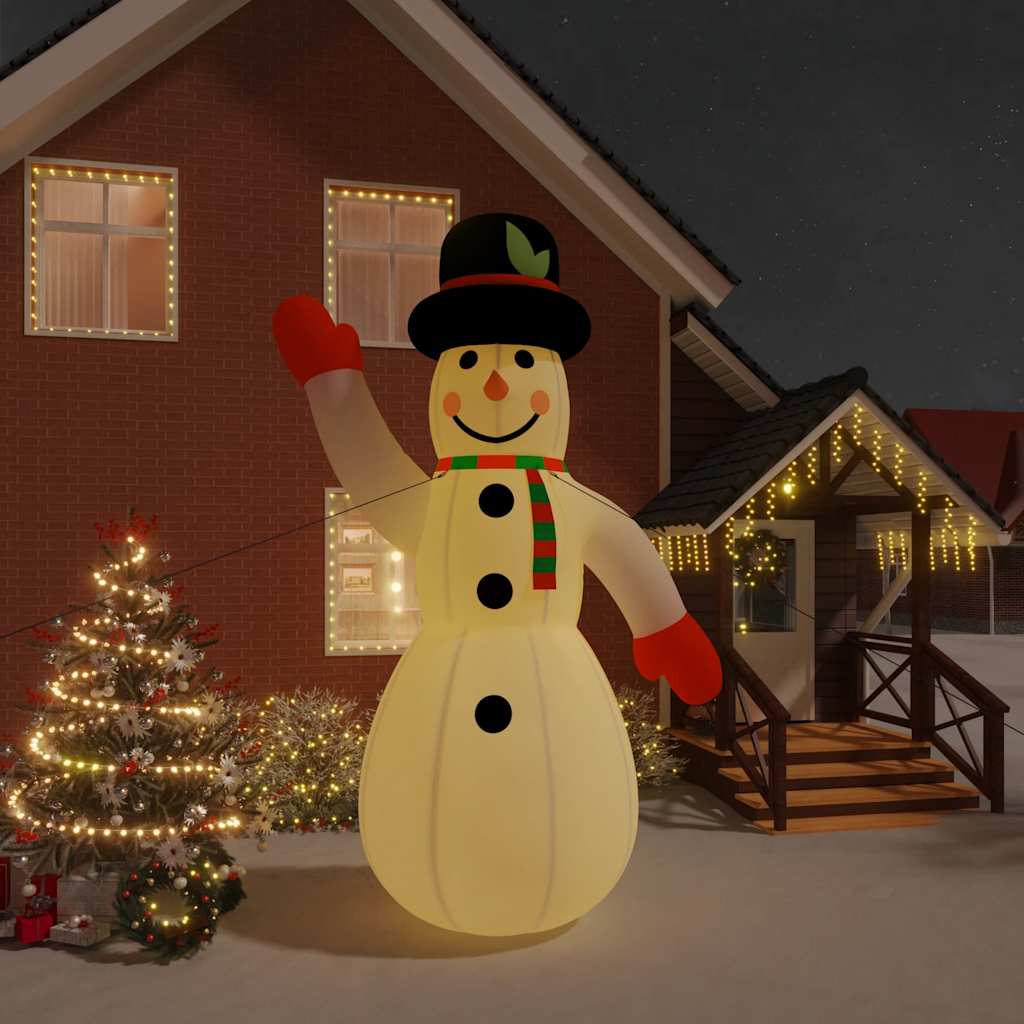 Vidaxl Inflatable Snowman with LED Lights 455 cm