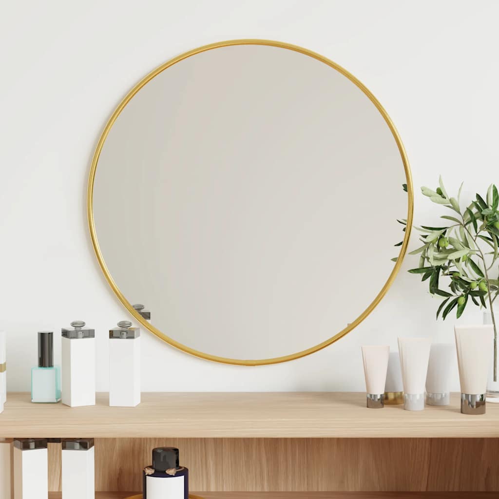 Vidaxl wall mirror round ø40 cm gold-colored