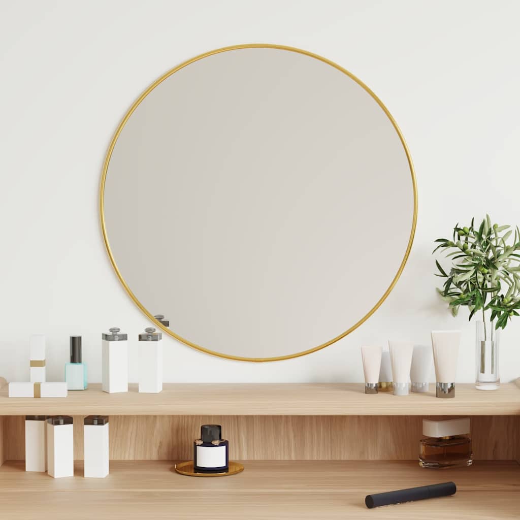 Vidaxl wall mirror round ø50 cm gold-colored