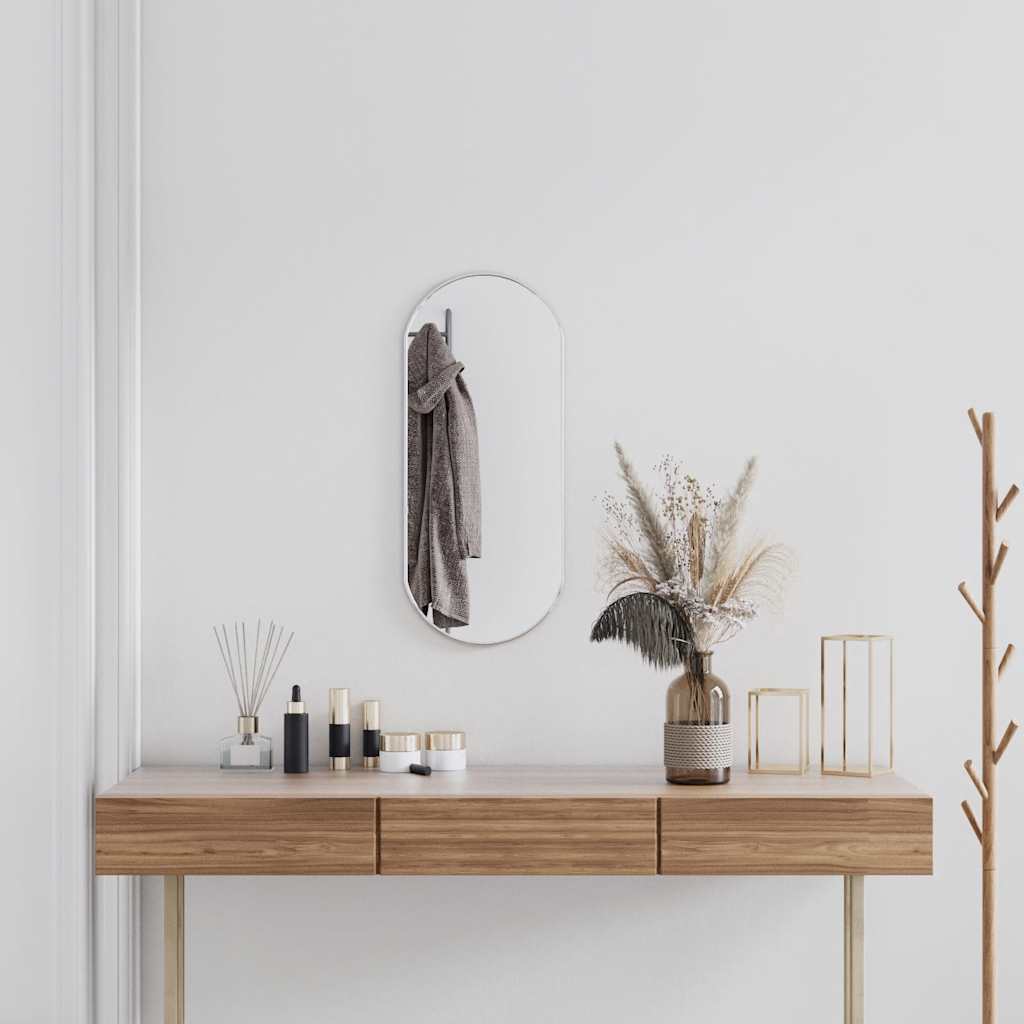 Vidaxl wall mirror 70x30 cm oval silver-colored