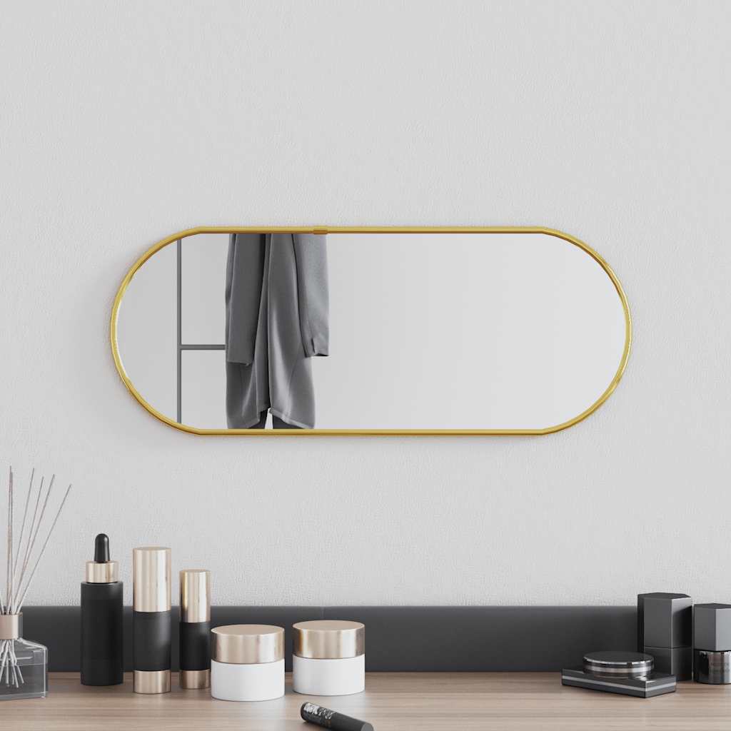 Vidaxl wall mirror 50x20 cm oval gold-colored
