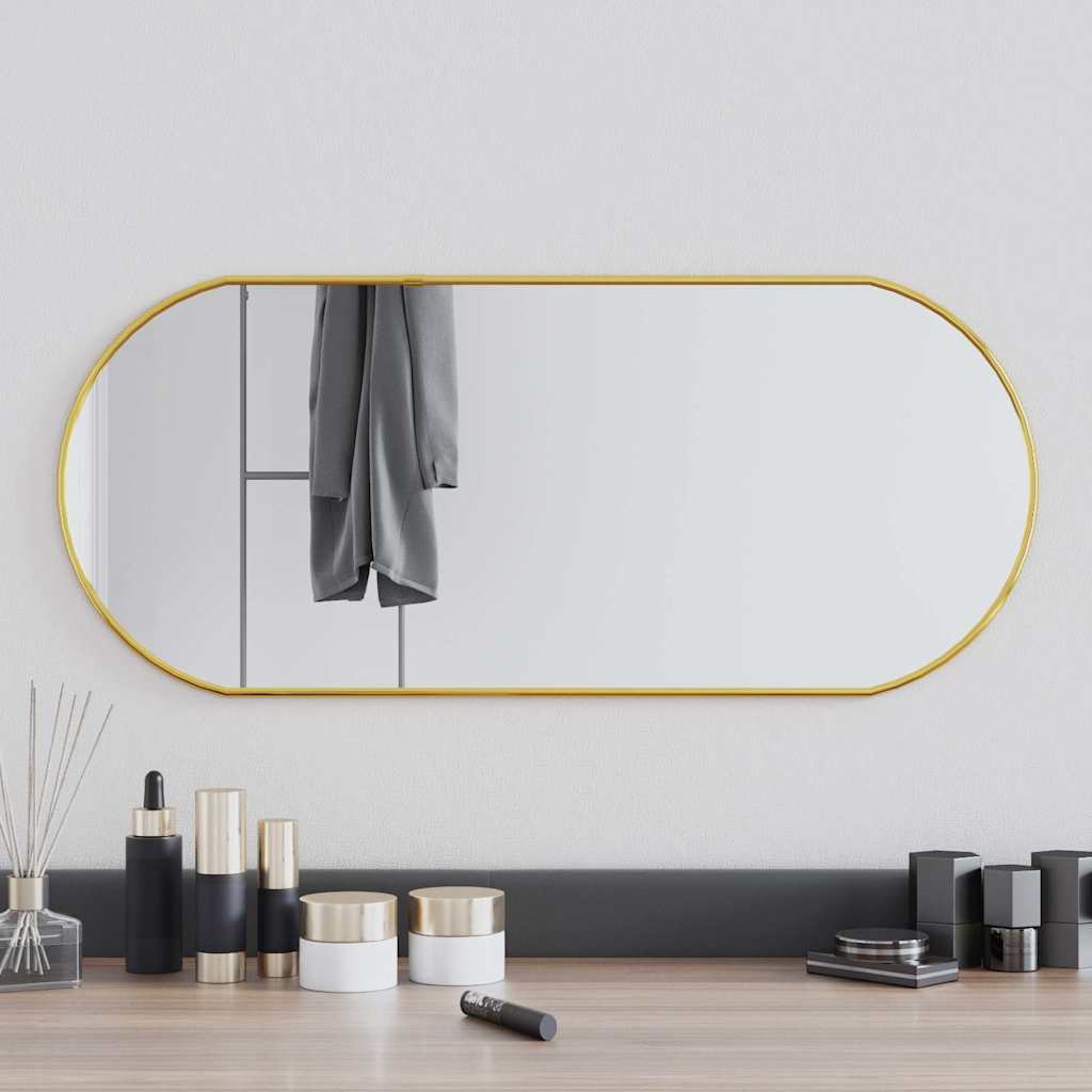 Vidaxx wall mirror 70x30 cm oval gold-colored