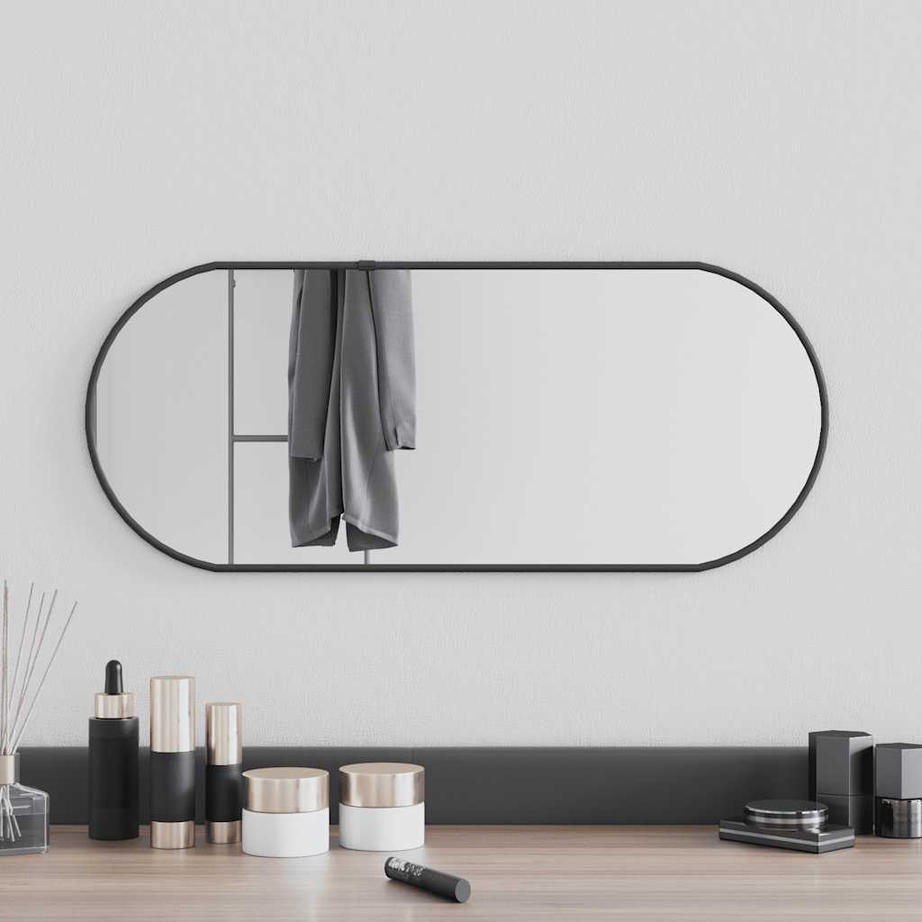 Vidaxl wall mirror 60x25 cm oval black