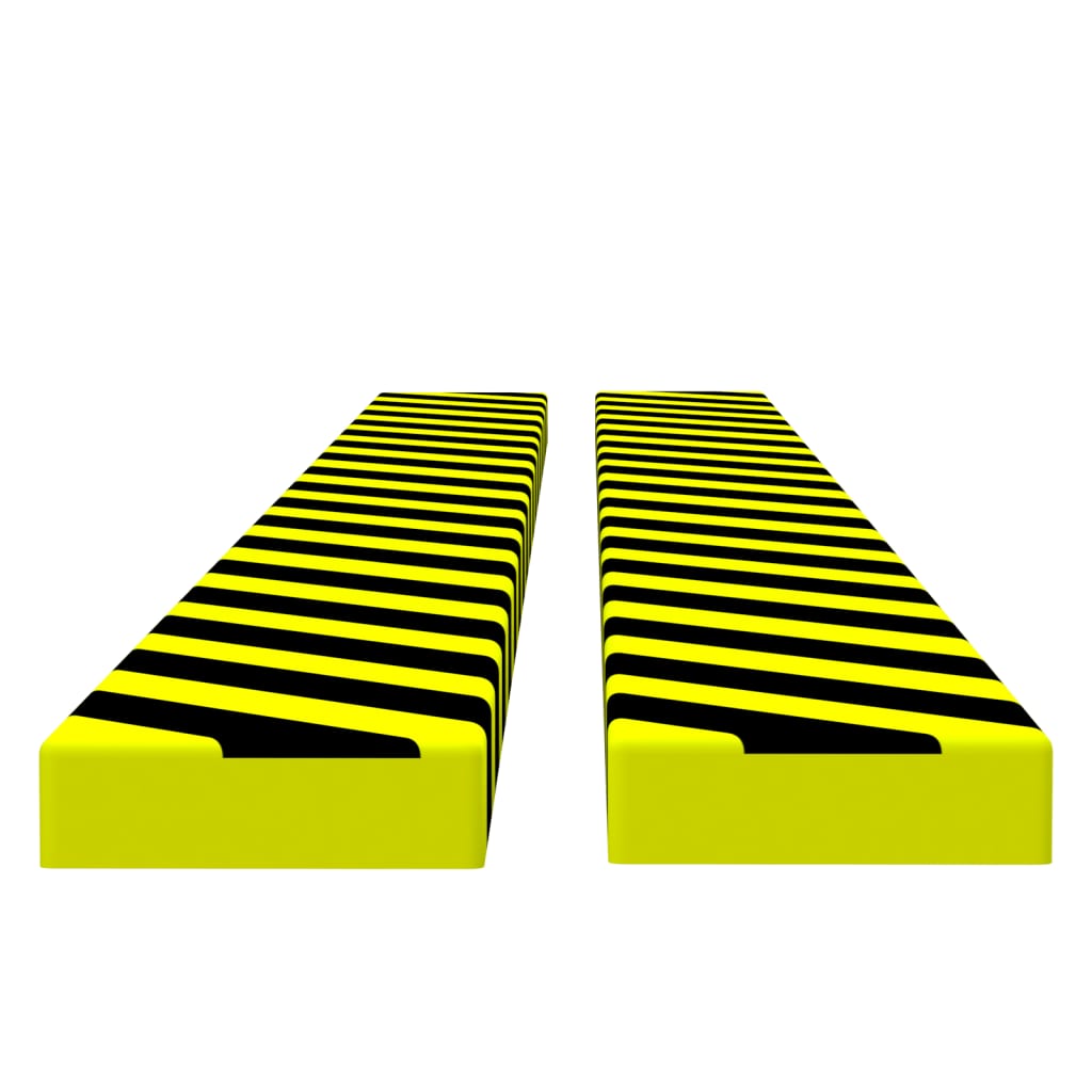 Protectores de esquina Vidaxl 2 PCS 6x2x101.5 cm PU amarillo y negro