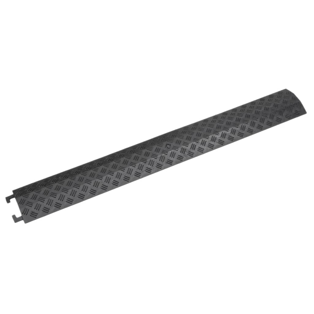 VIDAXL -Kabelschutz Schwellenwert 2 PCs 98,5 cm Schwarz