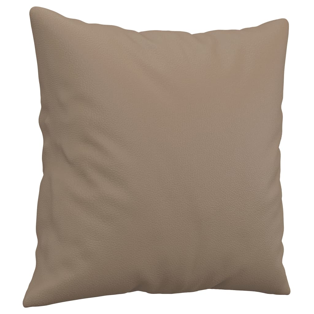 Vidaxl decorative cushions 2 pcs 40x40 cm faux leather cappuccino