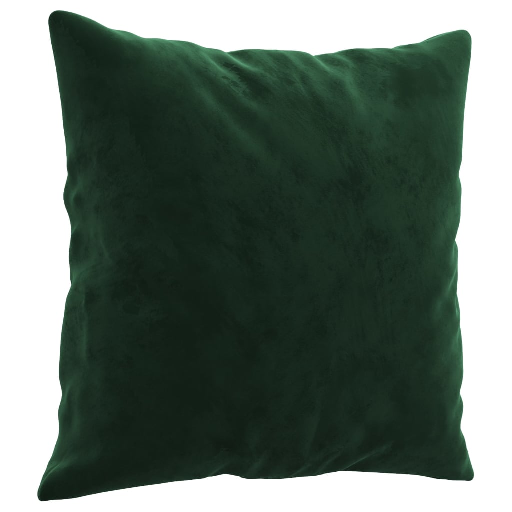 Vidaxl decorative cushions 2 pcs 40x40 cm velvet dark green