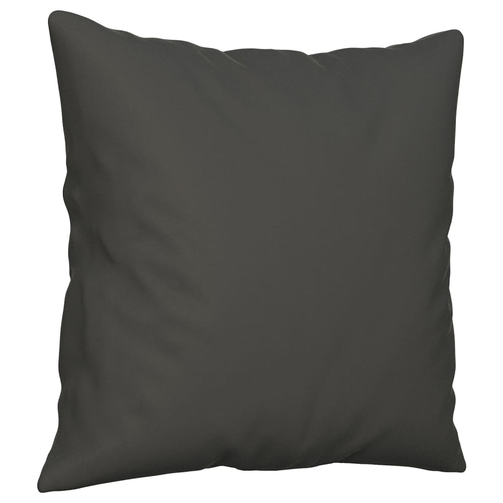 Vidaxl Coussins décoratifs 2 ST 40x40 cm Tissu de microfibre gris foncé