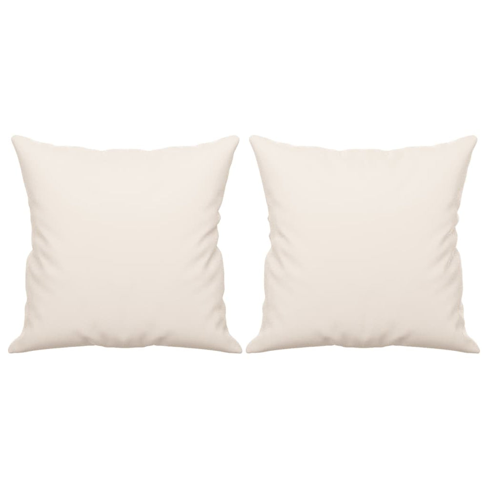 Vidaxl Coussins décoratifs 2 PCS 40x40 cm Tissu de microfibre beige