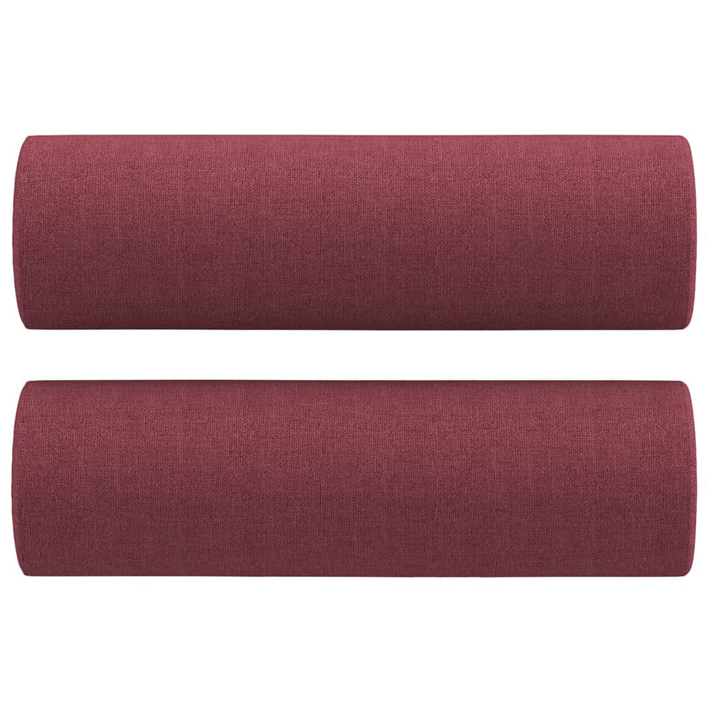 Vidaxl sierkussens 2 st 15x50 cm stof wijnrood
