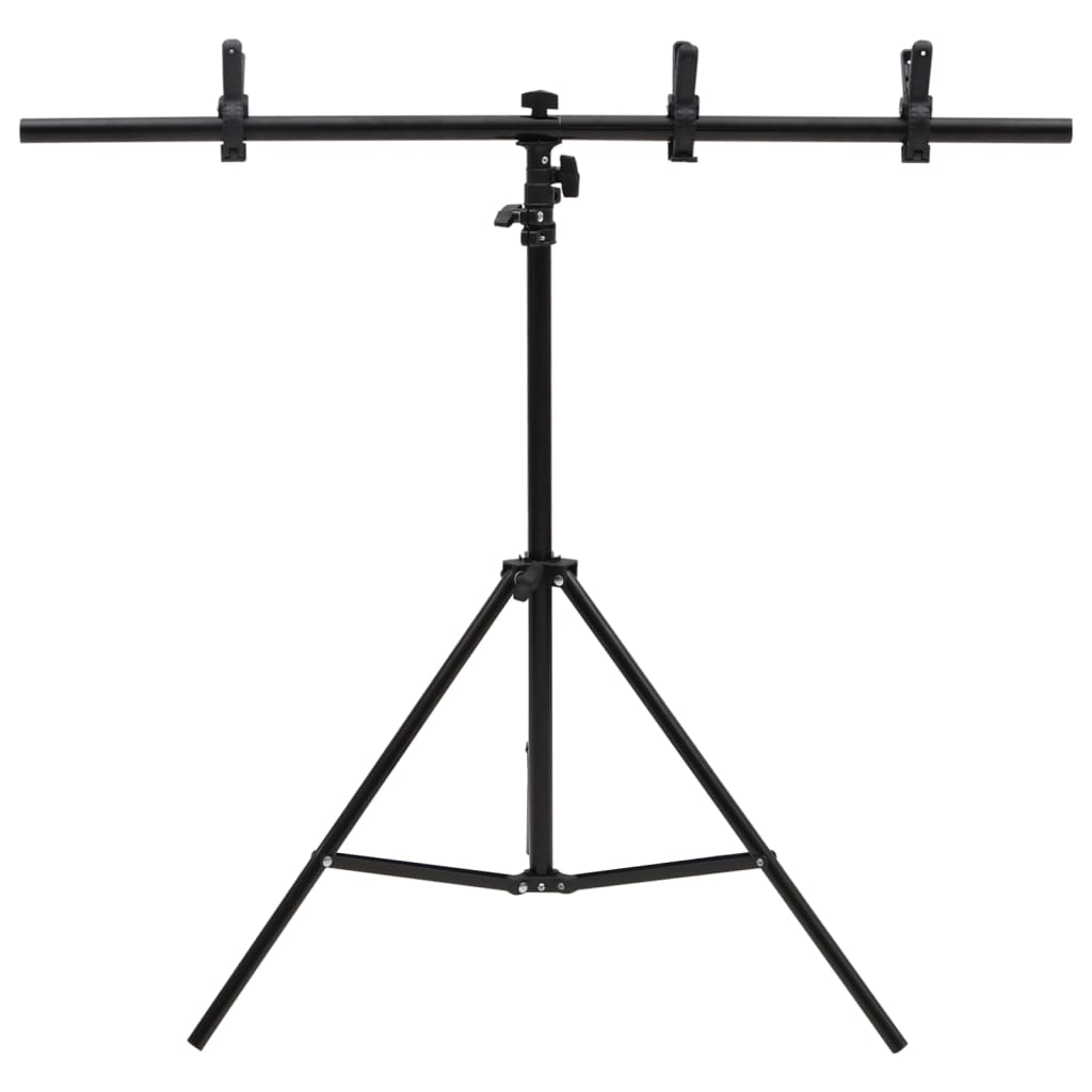 VIDAXL-Hintergrund Standard T-förmiger 91x60x (70-200) cm schwarz