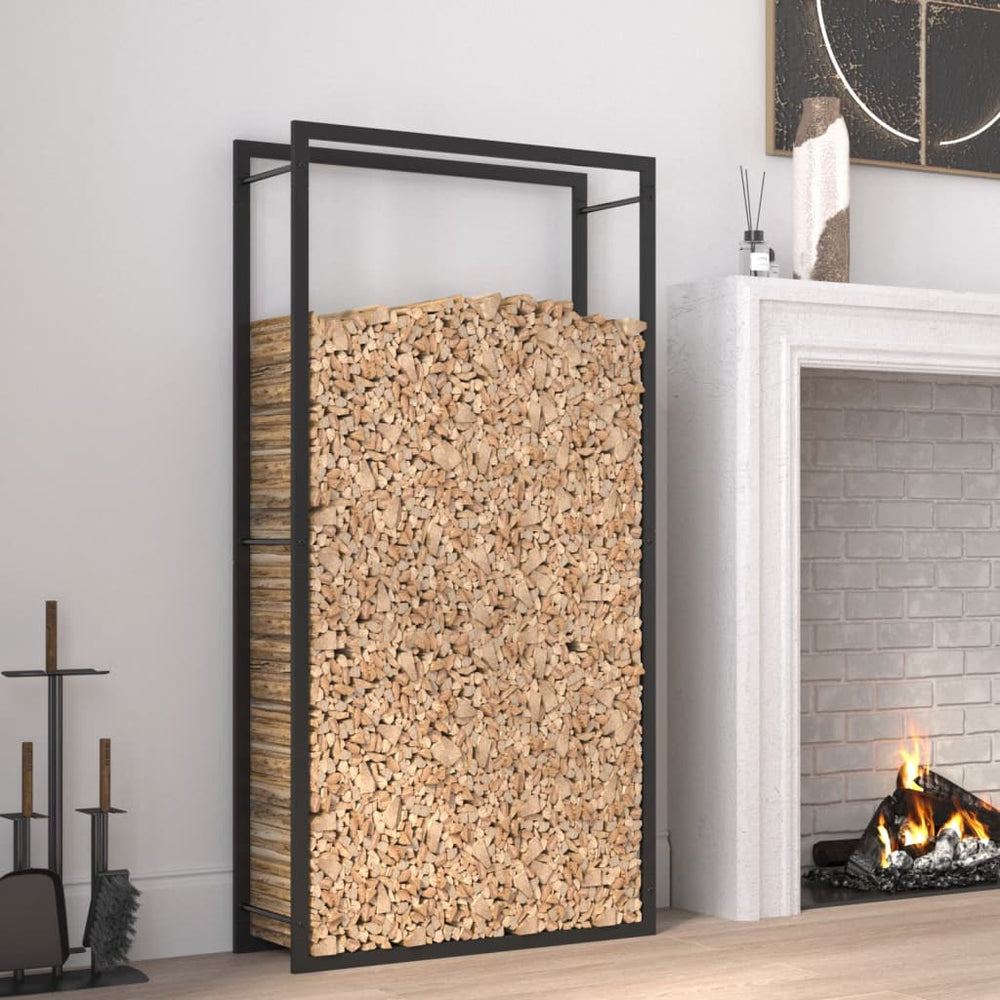 Vidaxl Kamin matt schwarz 80x28x154 cm Stahl