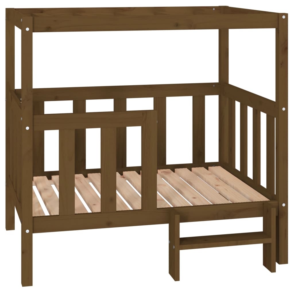 Vidaxl hundkorg 105,5 x 83,5 x 100 cm fast tall honungbrun