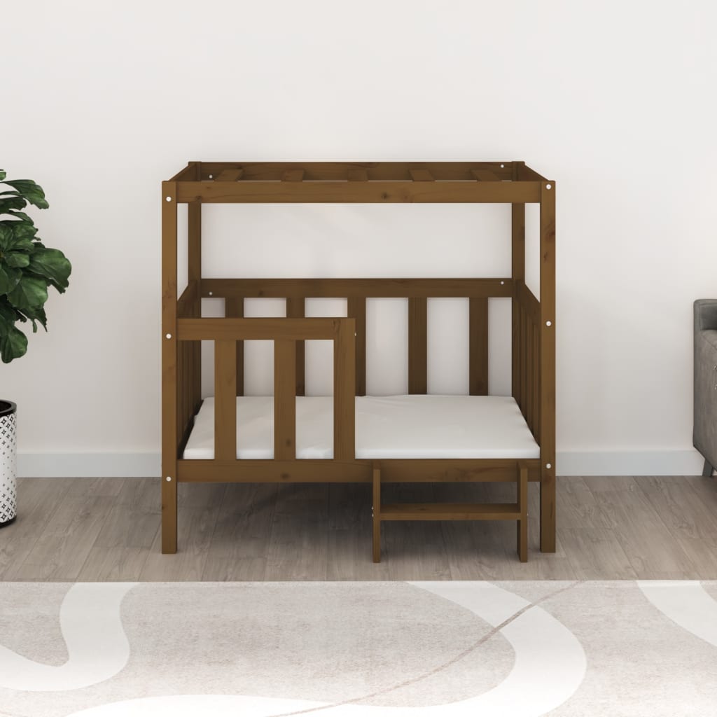 Vidaxl hundkorg 105,5 x 83,5 x 100 cm fast tall honungbrun